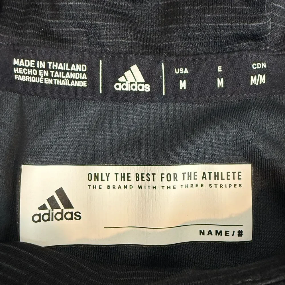 Adidas Black Grey Lightweight Long Sleeve Hoodie M